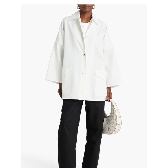 Toteme oversized  jacket cotton twill shirt white size L - Picture 1 of 8